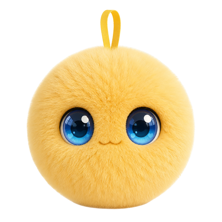 Peluche IA Kumii Hina jaune solaire