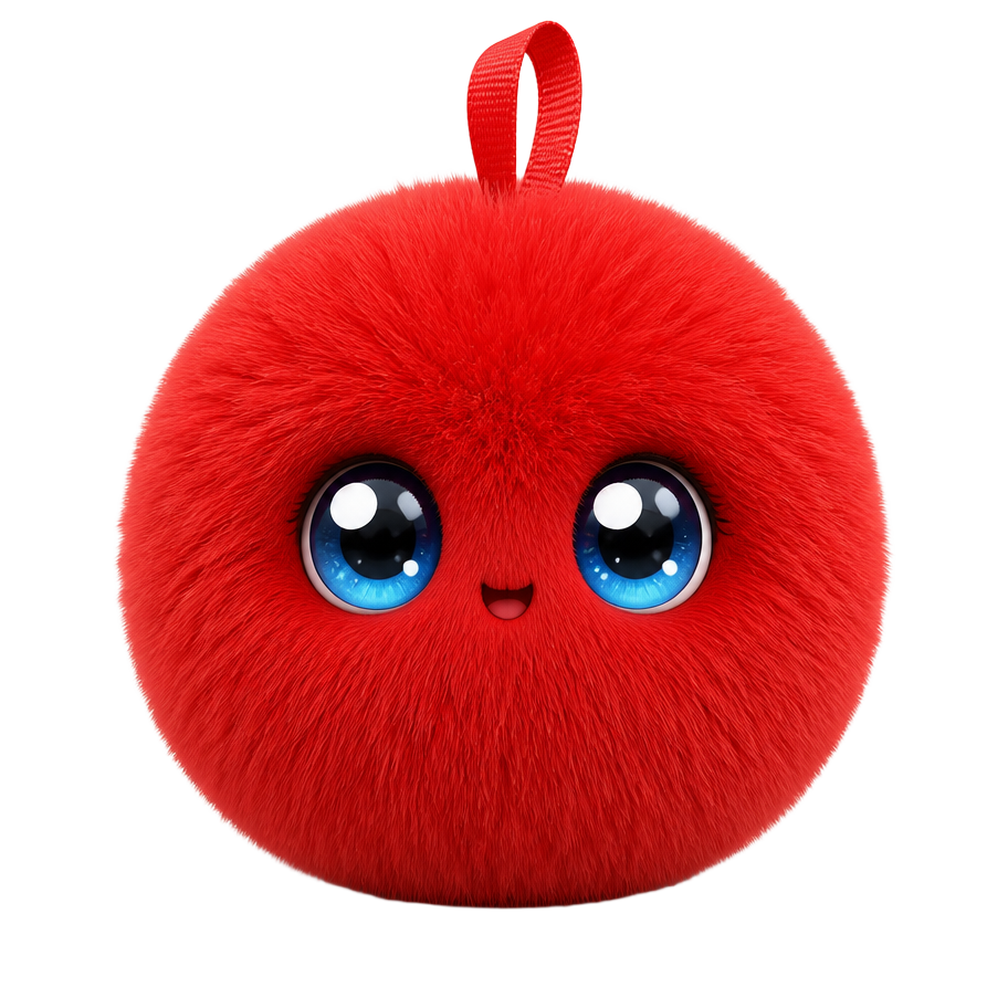 Peluche IA Kumii Kai rouge braise