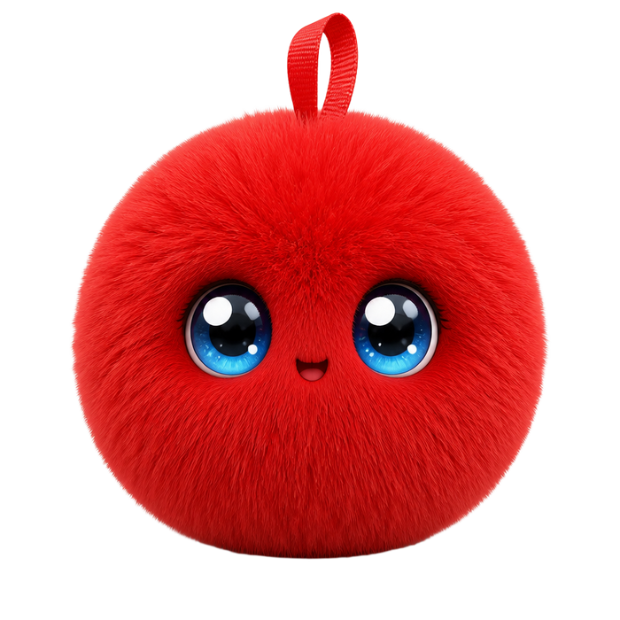Peluche IA Kumii Kai rouge braise