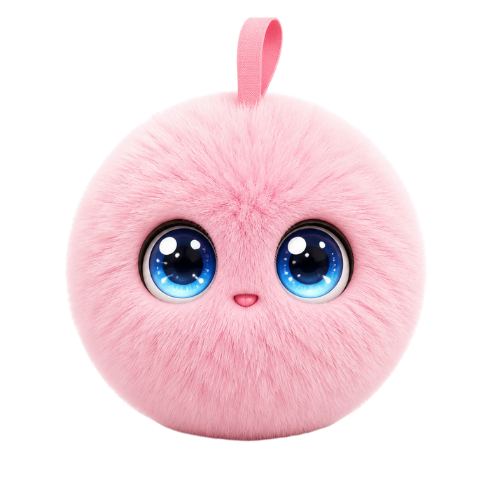 Peluche IA Kumii Momo rose poudré
